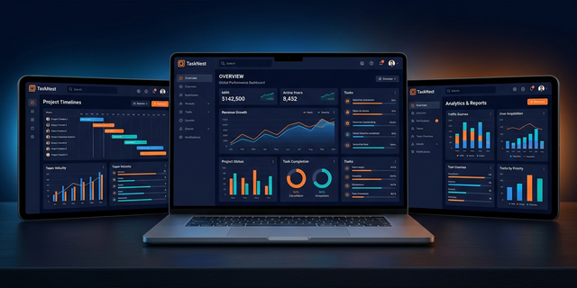 TaskNest Dashboard preview